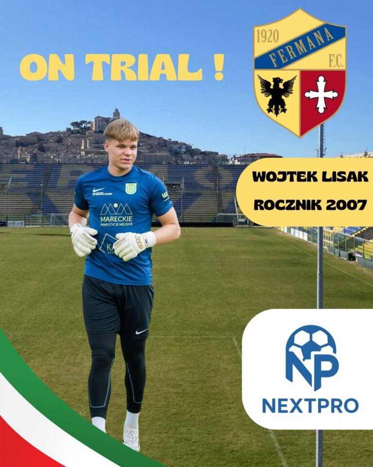 Wojtek Lisak against the backdrop of the stadium